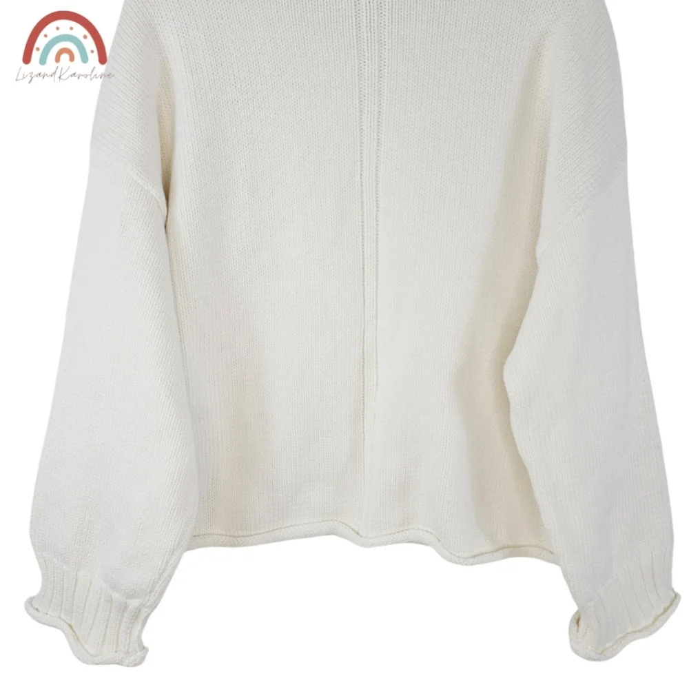 New! J. Crew 2025 Rollneck Sweater Ivory M - Picture 11 of 16